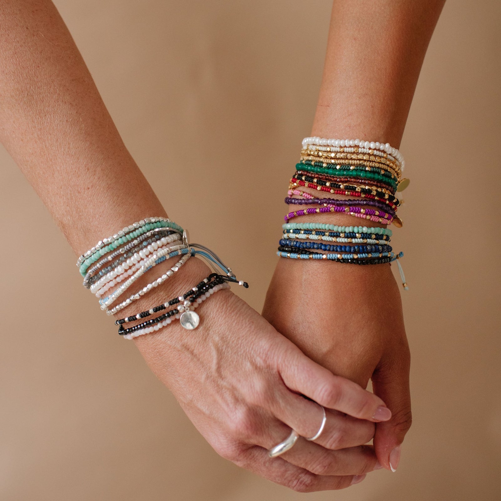 Iconic Beaded Stretch Bracelet - Black Onyx - SO PRETTY CARA COTTER