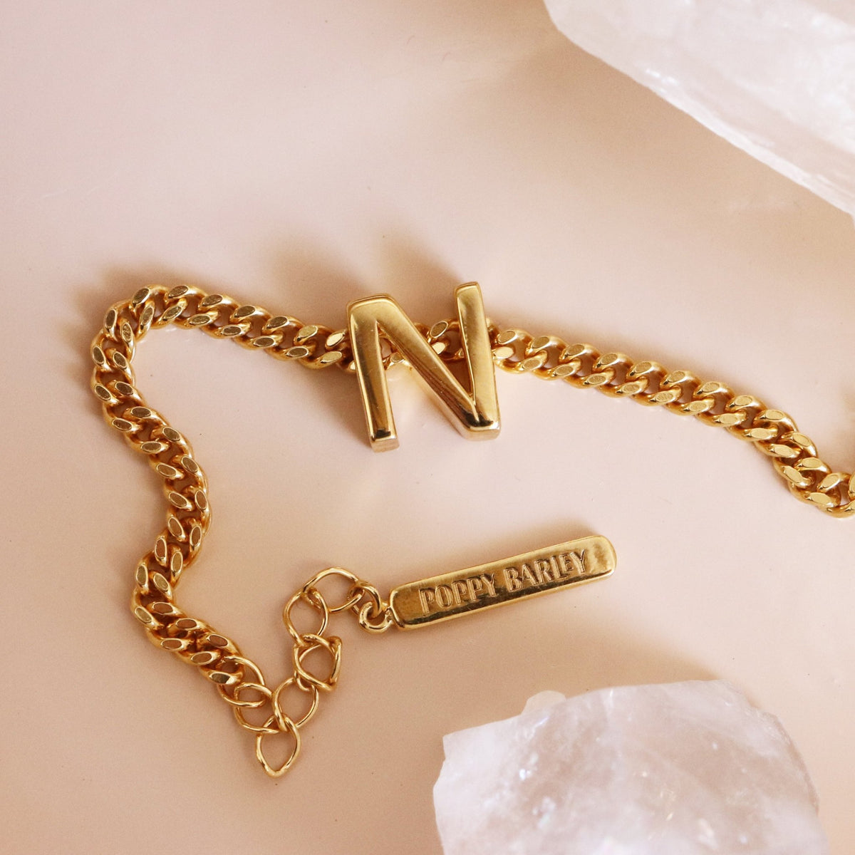 CHARMED INITIAL - N - GOLD OR SILVER - SO PRETTY CARA COTTER