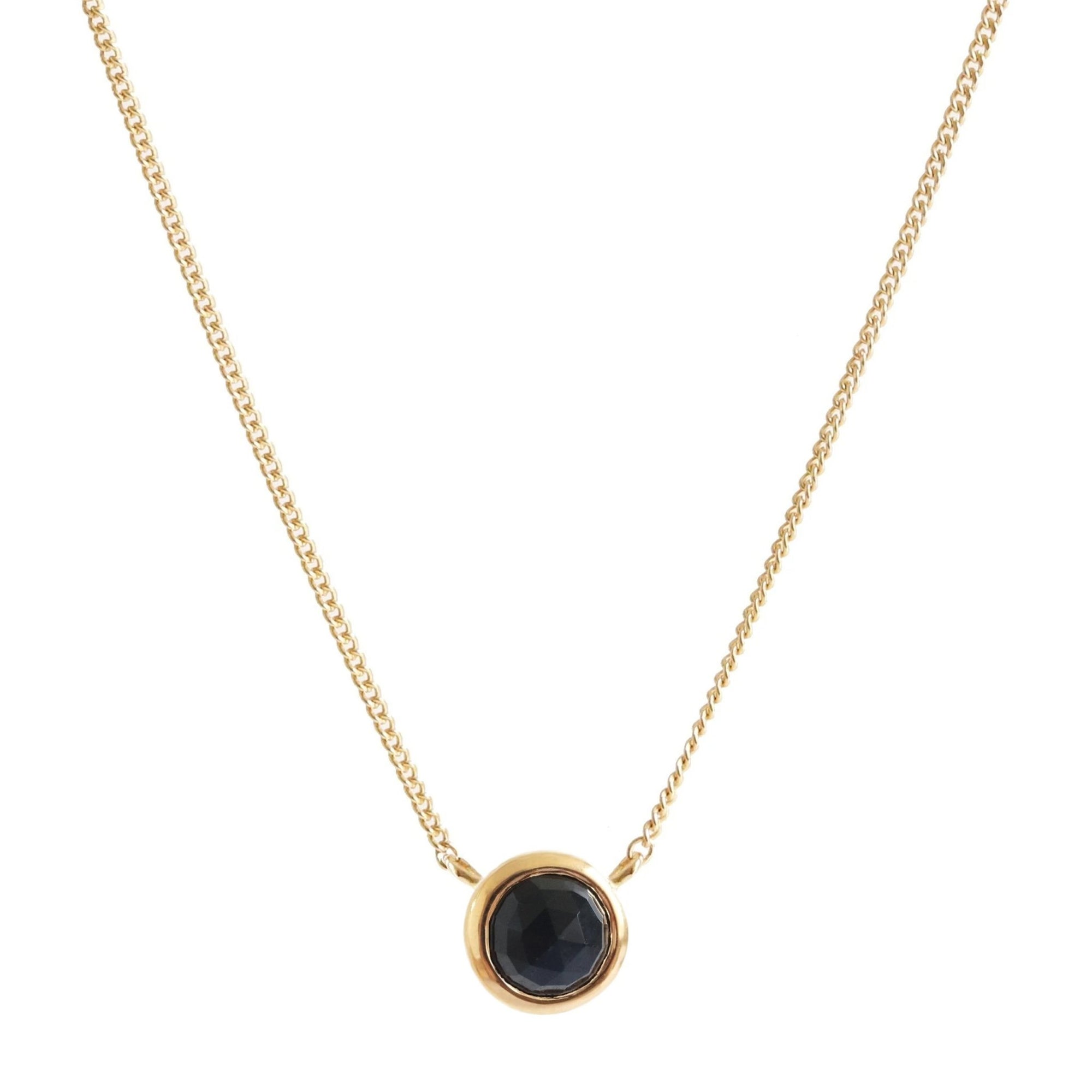 DAINTY LEGACY NECKLACE - BLACK ONYX & GOLD - SO PRETTY CARA COTTER