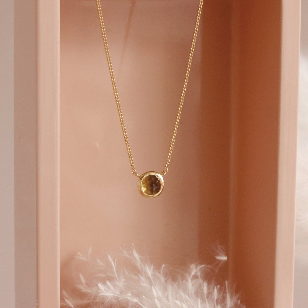 DAINTY LEGACY NECKLACE - CITRINE &amp; GOLD - SO PRETTY CARA COTTER