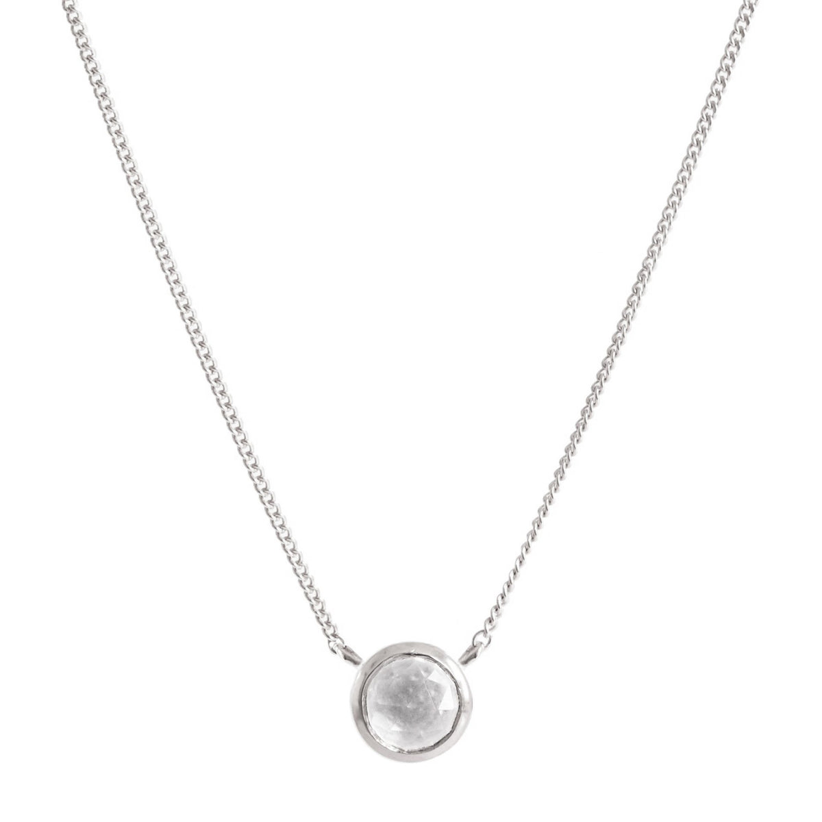 DAINTY LEGACY NECKLACE - WHITE TOPAZ &amp; SILVER - SO PRETTY CARA COTTER
