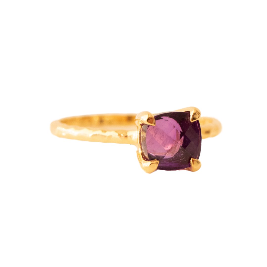 DAY 8 - MINI PROTECT RING - AMETHYST & GOLD - SO PRETTY CARA COTTER