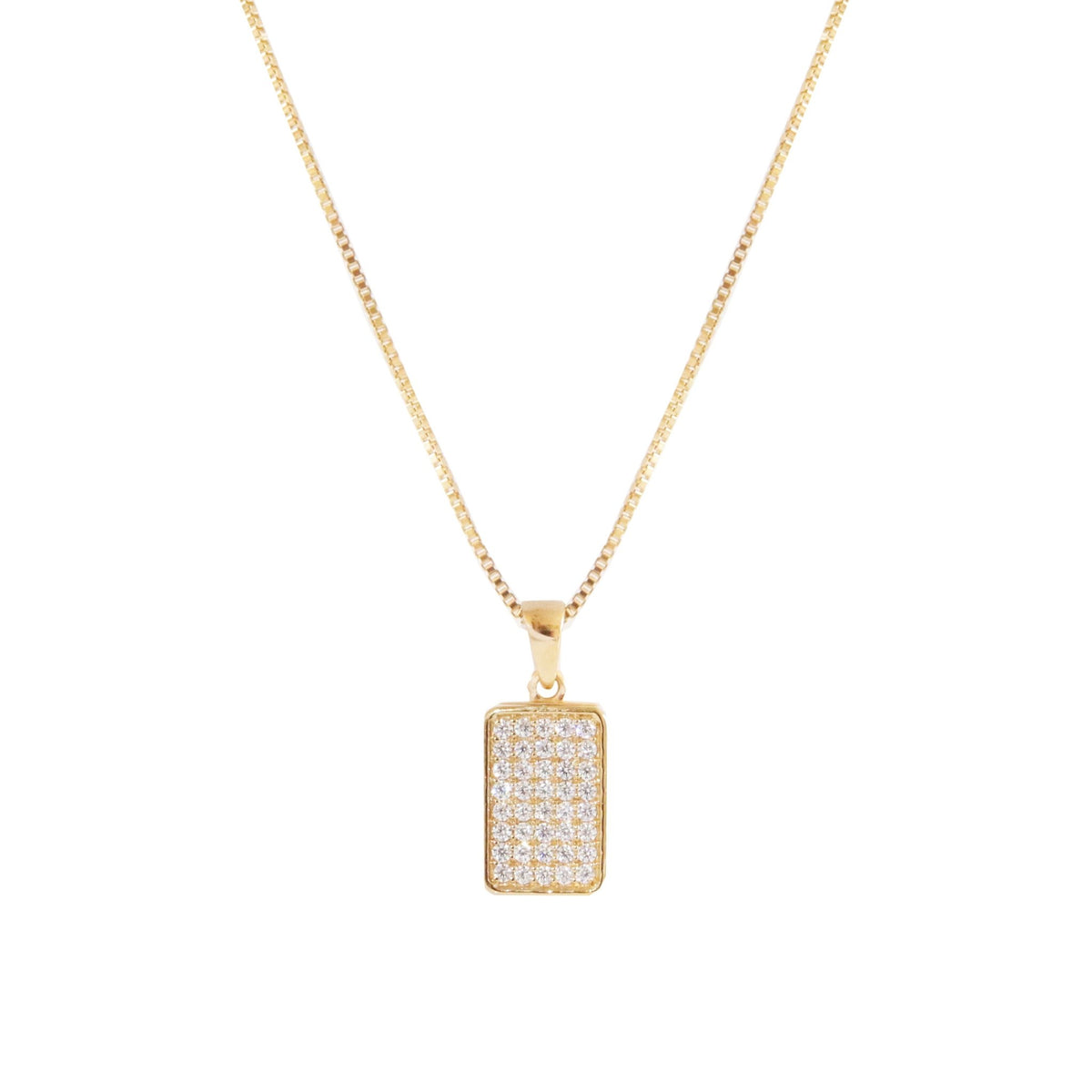 LOVE DAINTY DOG TAG NECKLACE GOLD - SO PRETTY CARA COTTER