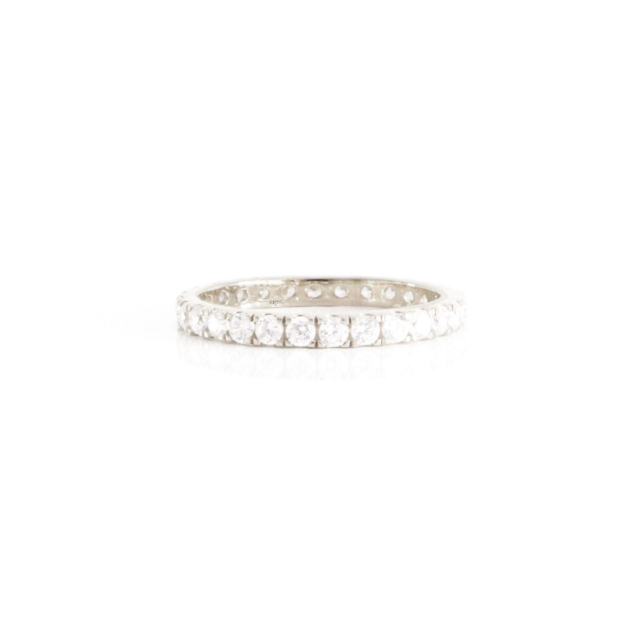 LOVE ETERNITY BAND - CUBIC ZIRCONIA & SILVER - SO PRETTY CARA COTTER