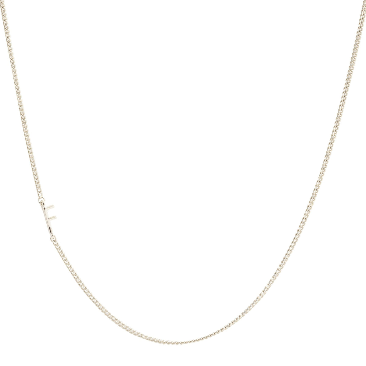 NOTABLE OFFSET INITIAL NECKLACE - F - GOLD, ROSE GOLD, OR SILVER - SO PRETTY CARA COTTER