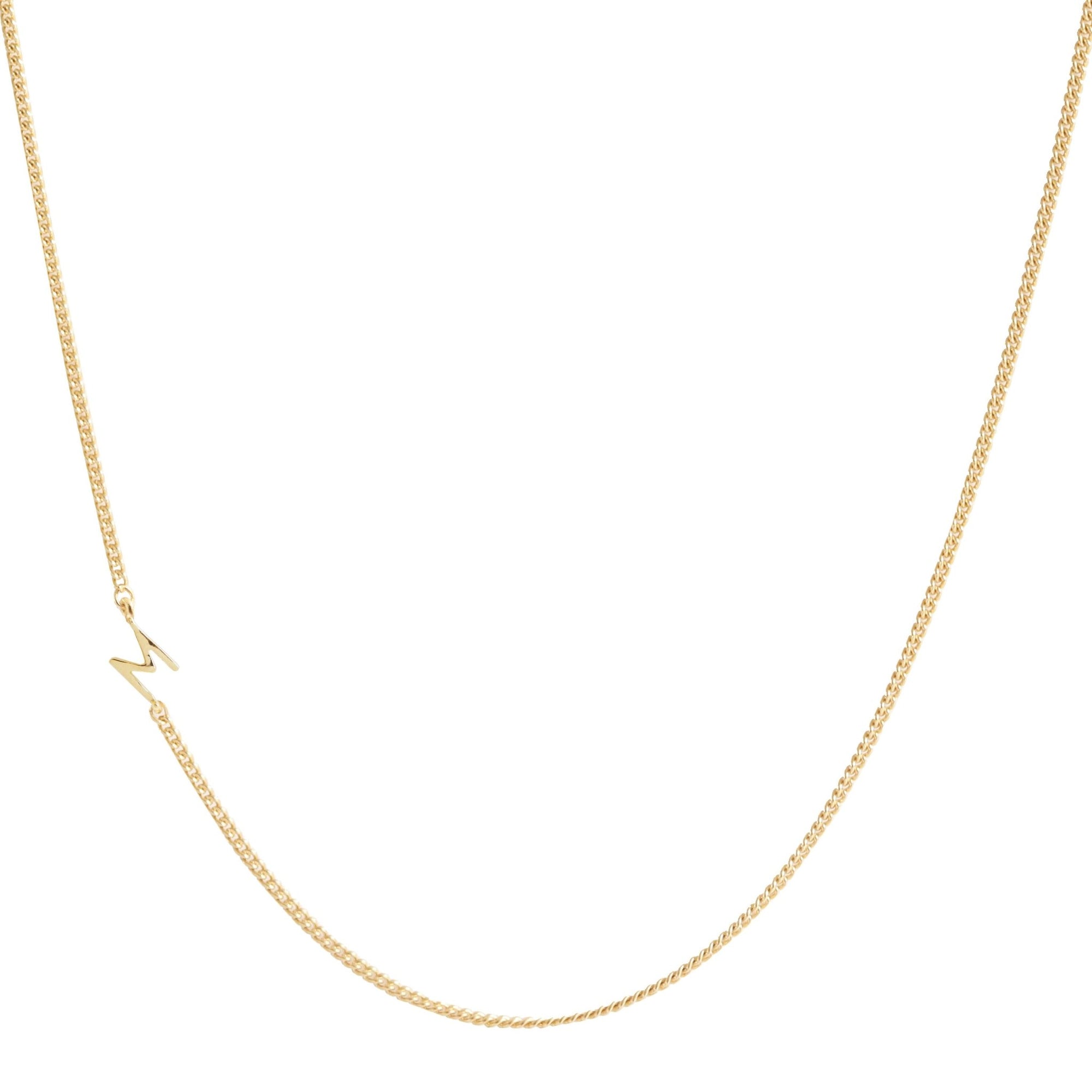 NOTABLE OFFSET INITIAL NECKLACE - M - GOLD - SO PRETTY CARA COTTER