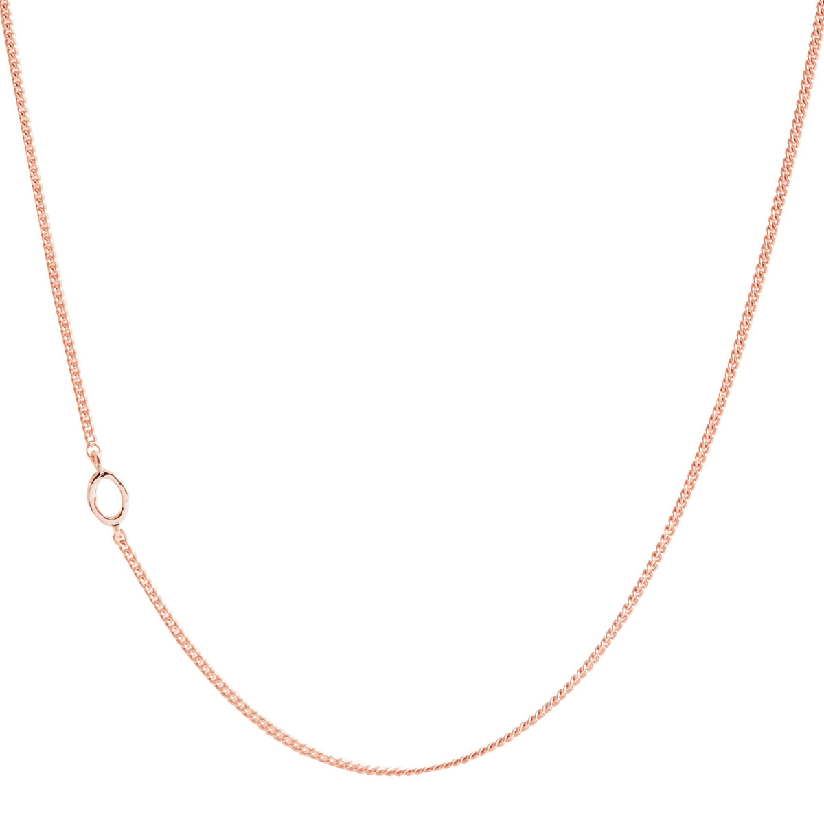 NOTABLE OFFSET INITIAL NECKLACE - O - GOLD, ROSE GOLD, OR SILVER - SO PRETTY CARA COTTER