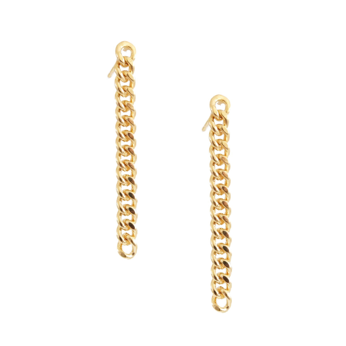 POISE CABLE LINK CHAIN DROP STUDS - GOLD - SO PRETTY CARA COTTER