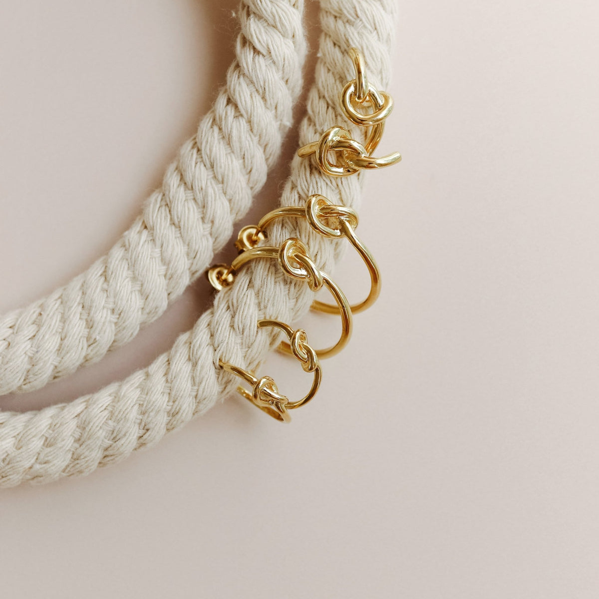 POISE KNOT HOOPS - GOLD - SO PRETTY CARA COTTER