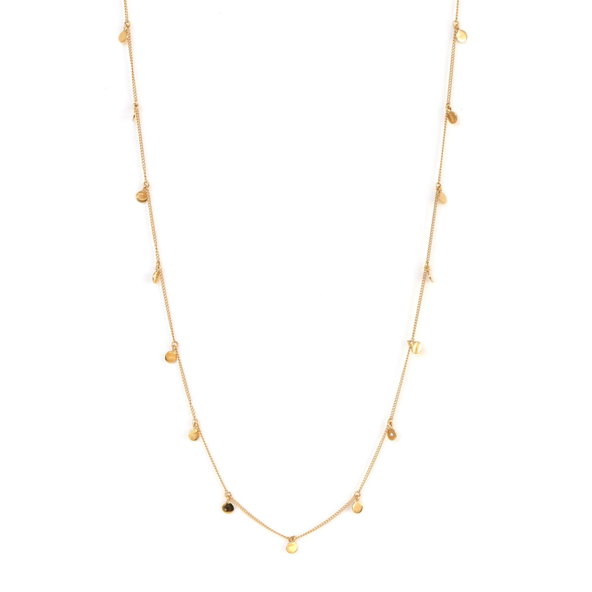 POISE LONG DISK NECKLACE - GOLD - SO PRETTY CARA COTTER