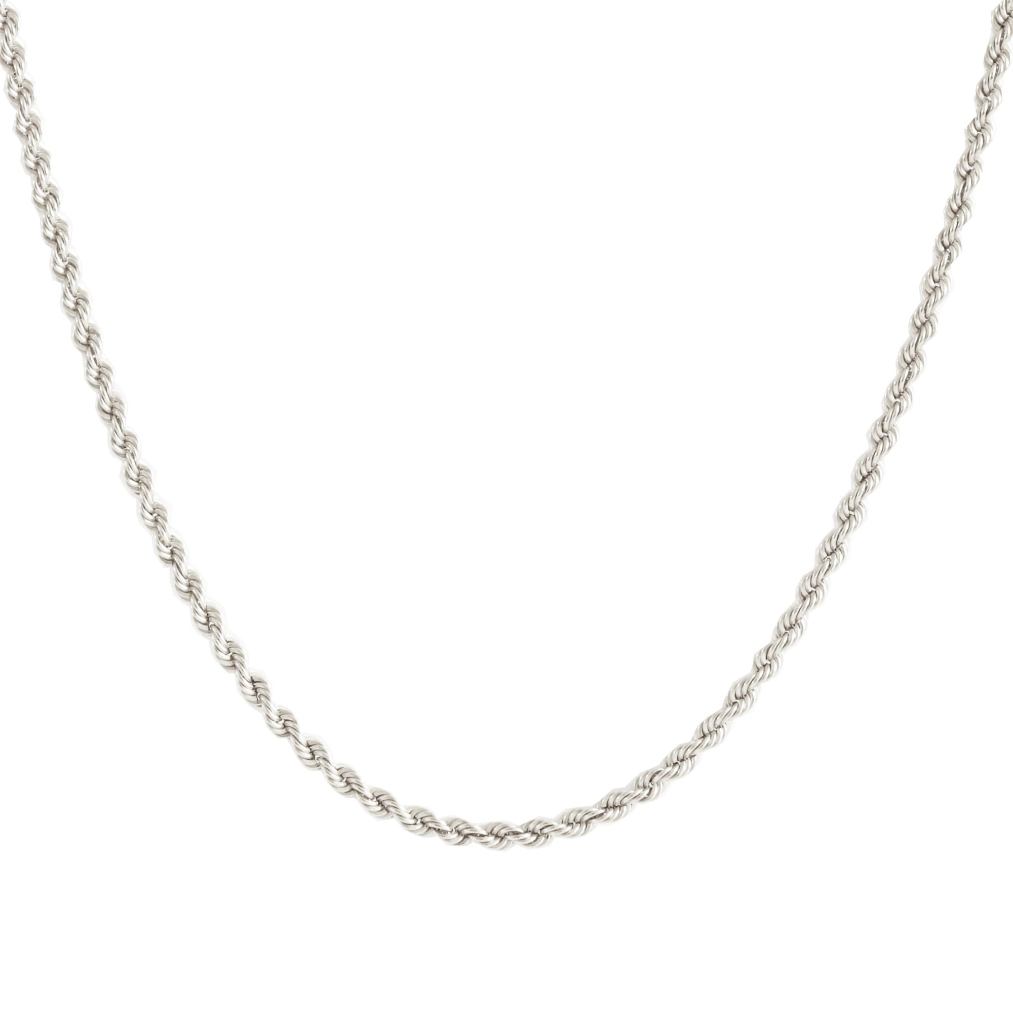 POISE TWISTED ROPE CHAIN 15-17" NECKLACE SILVER - SO PRETTY CARA COTTER