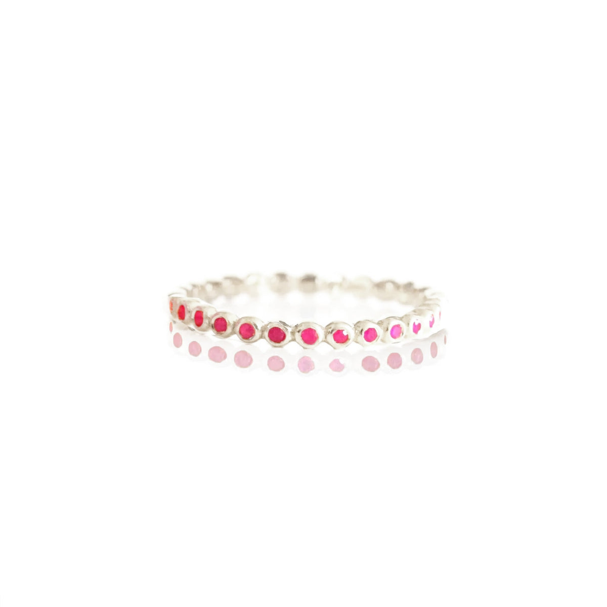PRE-ORDER LOVE THIN DISK BAND RING - HOT PINK CHALCEDONY - SO PRETTY CARA COTTER