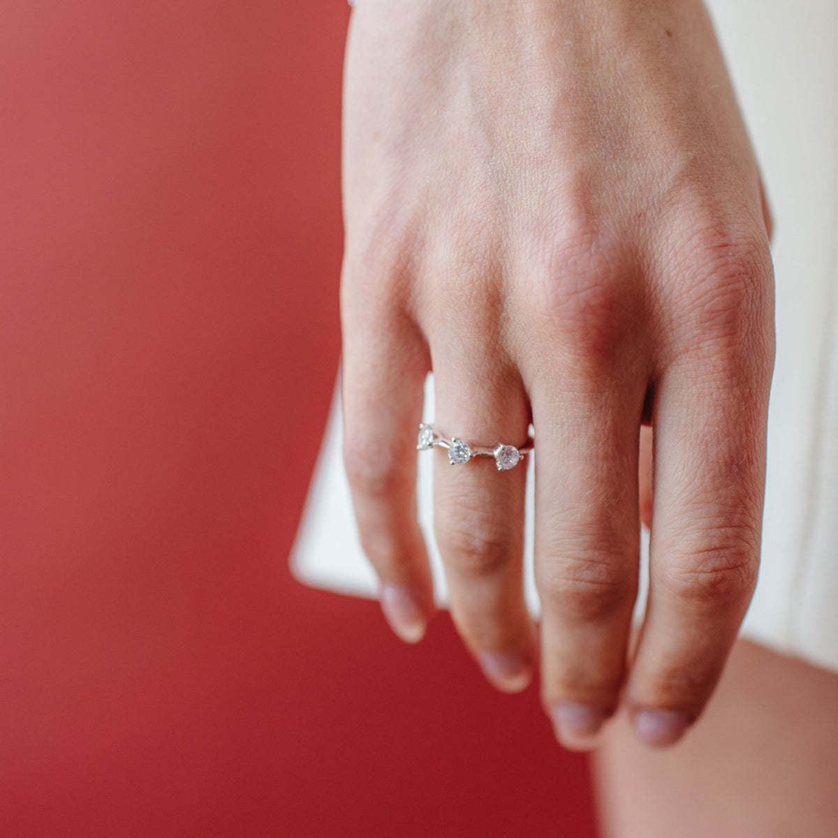 SCATTERED LOVE RING - CUBIC ZIRCONIA &amp; SILVER - SO PRETTY CARA COTTER