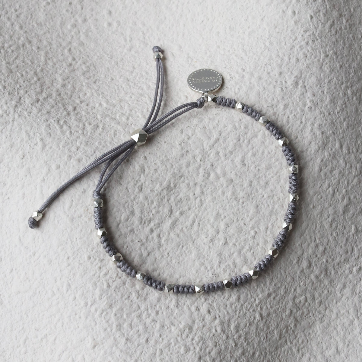 Joy Adjustable Friendship Bracelet - Grey