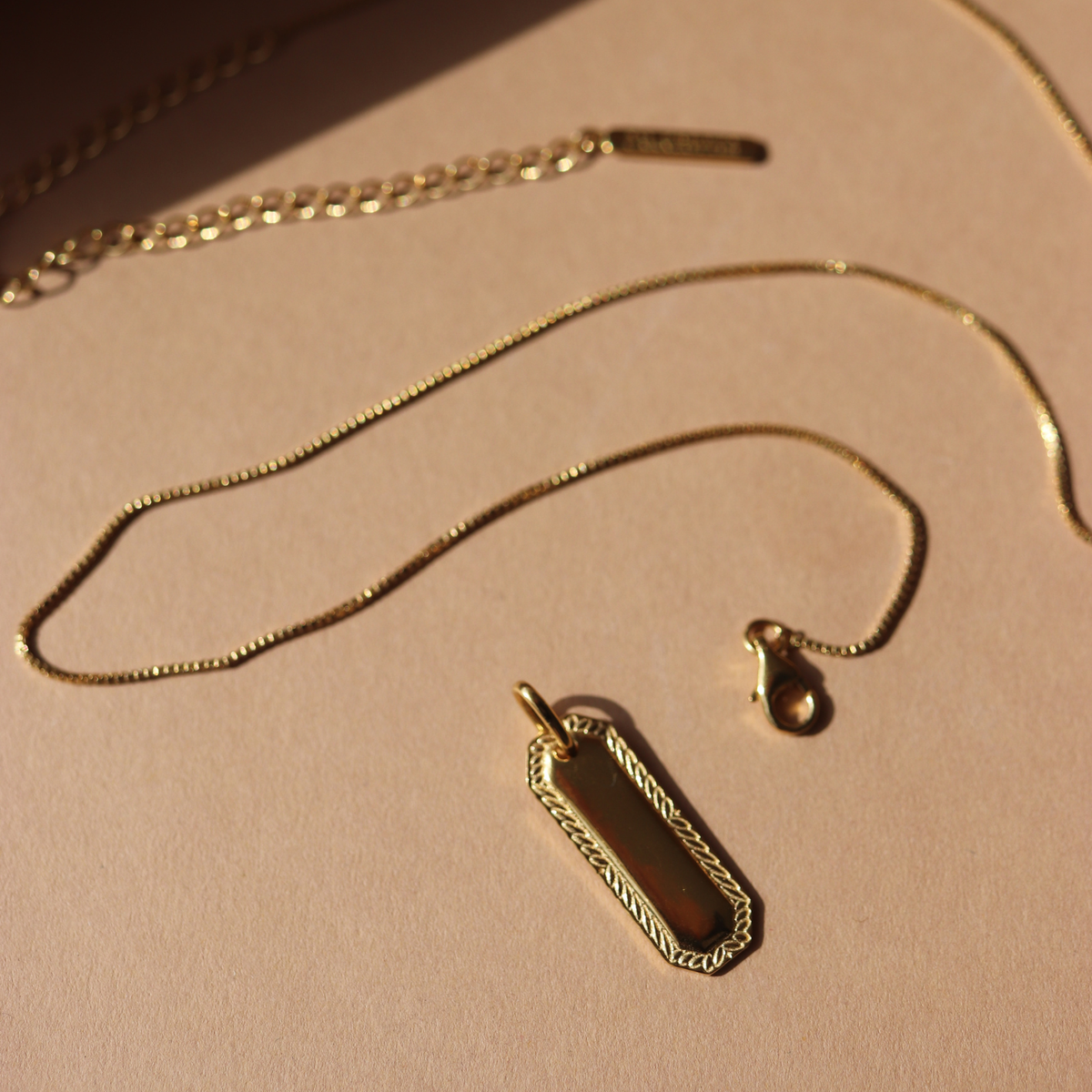 Fraiche Blank Engravable Pendant Necklace