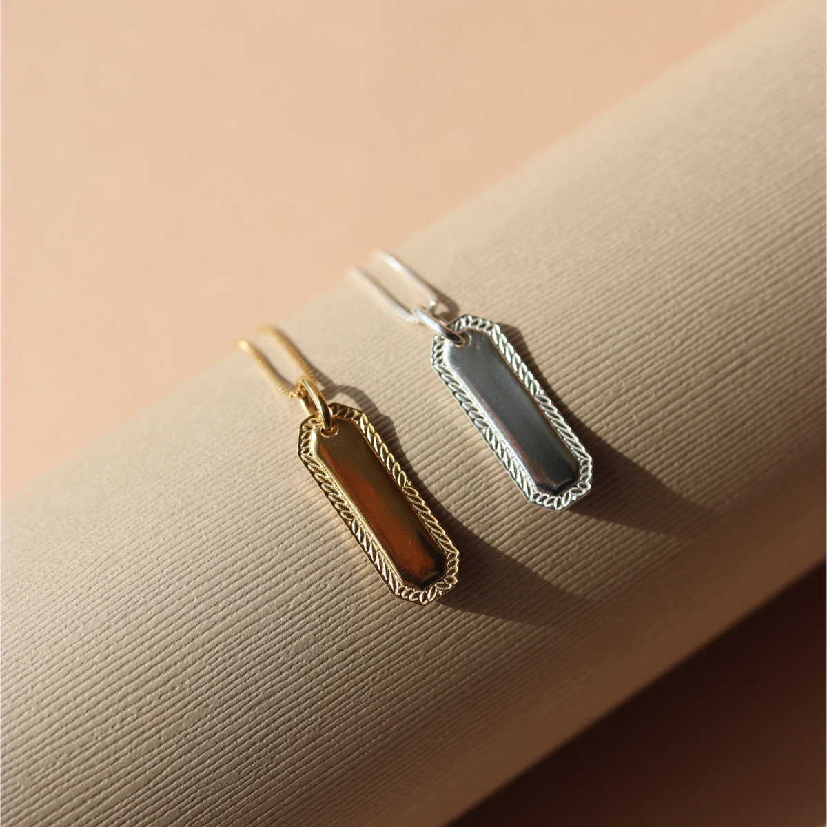 Fraiche Blank Engravable Pendant Necklace