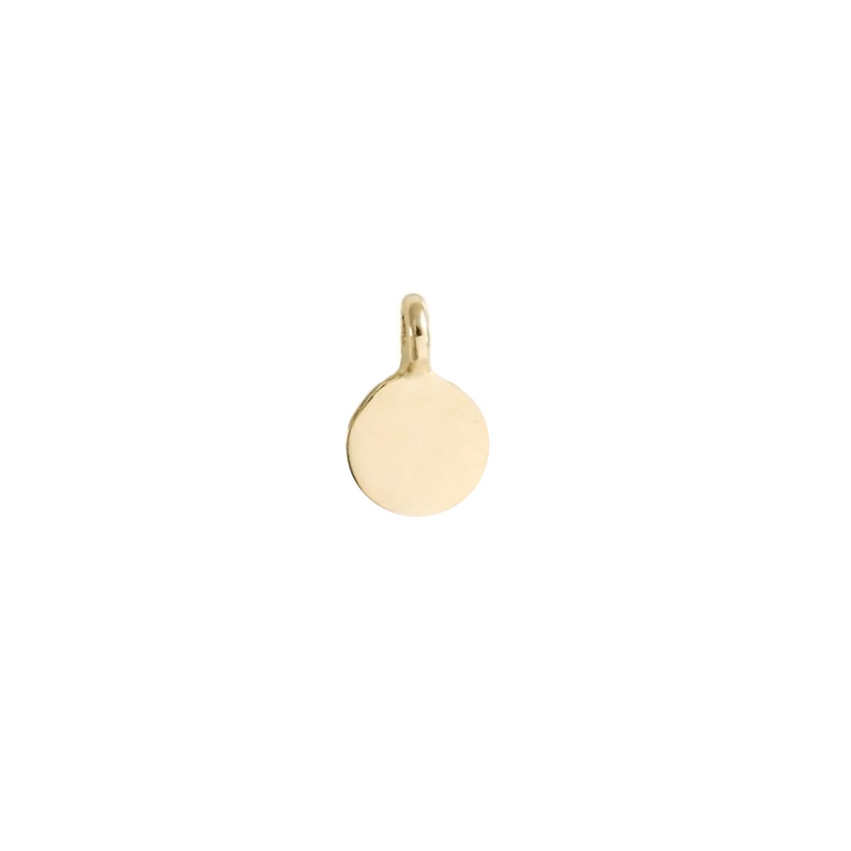 14K SOLID GOLD - POISE NAMESAKE DISK CHARM - SO PRETTY CARA COTTER