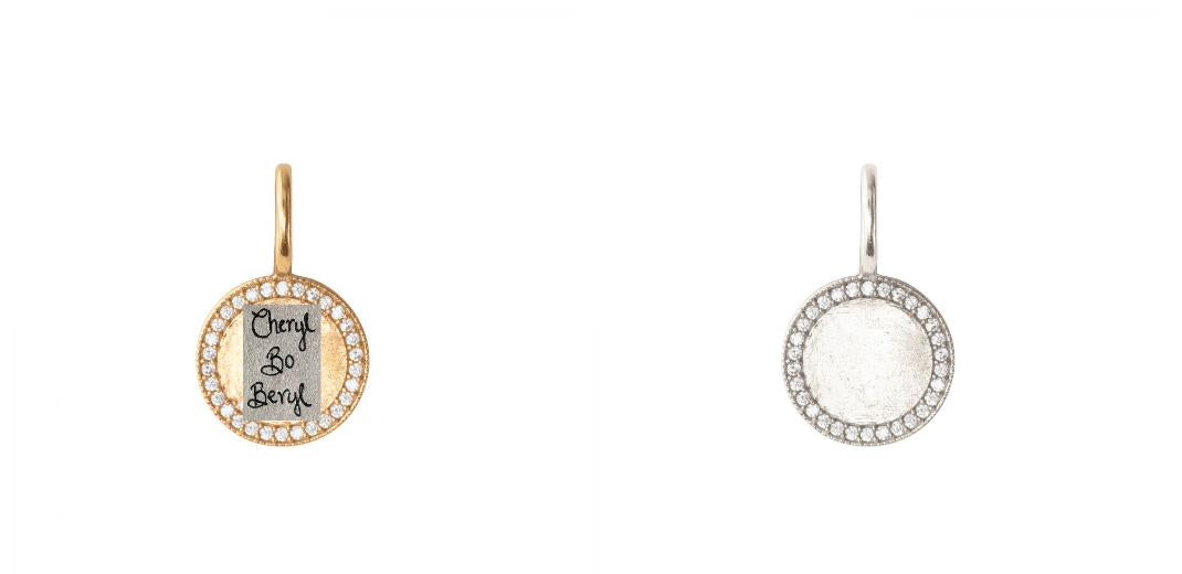 Love Pavé Circle ID Charm
