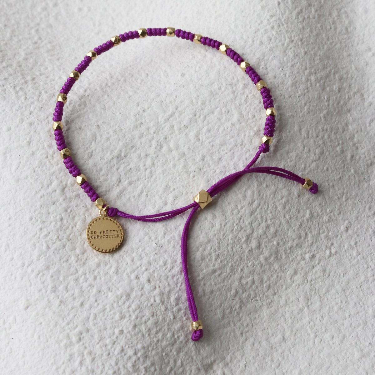 Joy Adjustable Friendship Bracelet - Purple