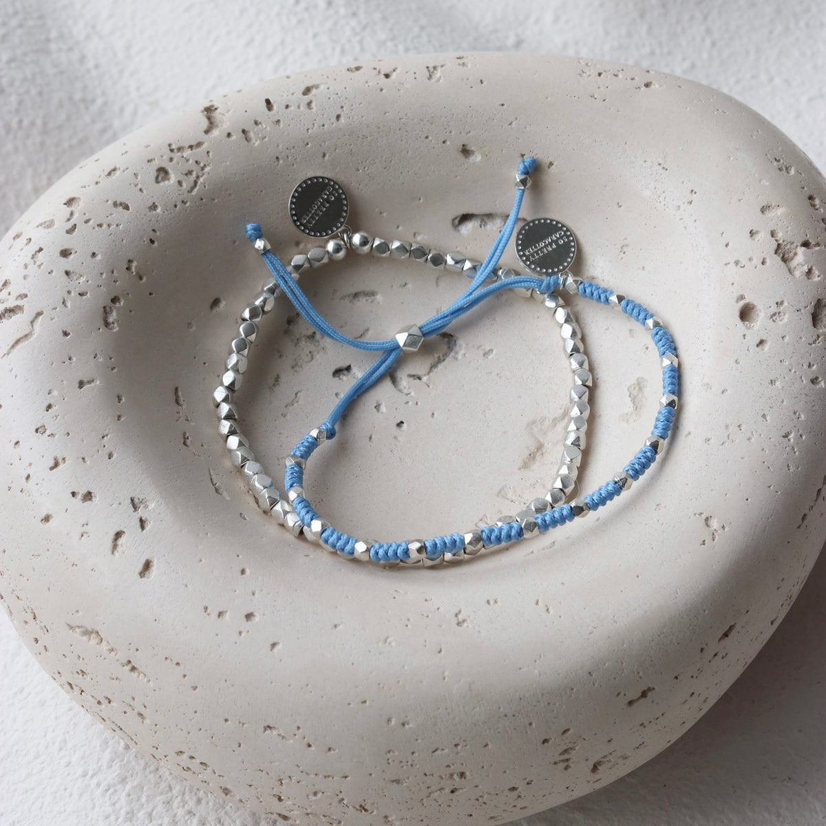 Joy Adjustable Friendship Bracelet - Denim Blue