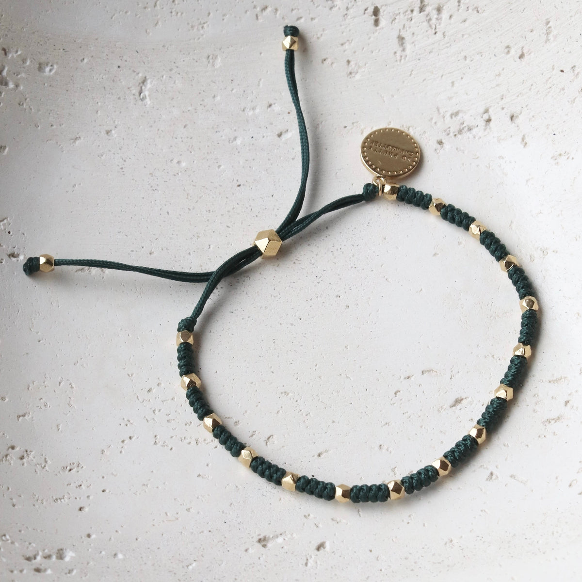 Joy Adjustable Friendship Bracelet - Emerald Green