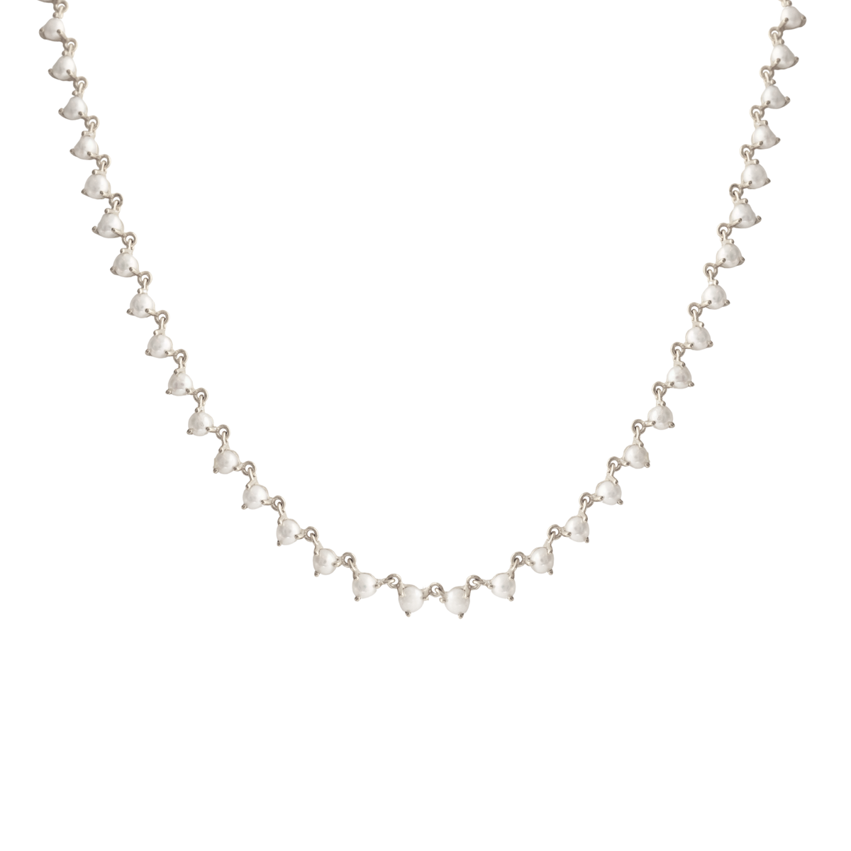 Scattered Love Tennis Necklace - Pearl