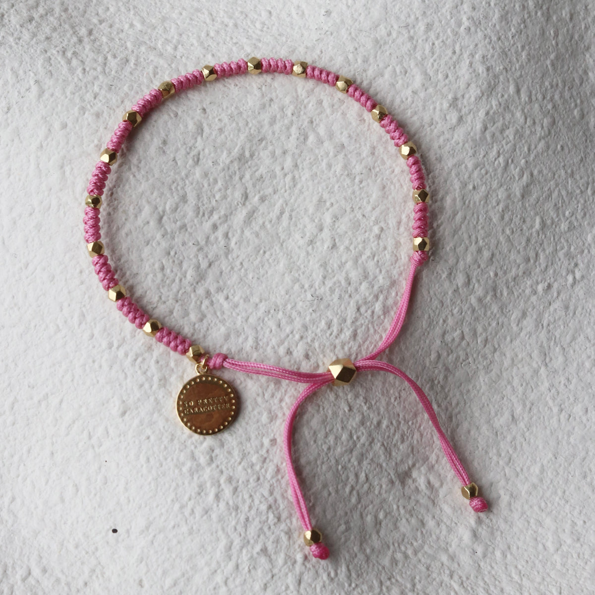 Joy Adjustable Friendship Bracelet - Pink