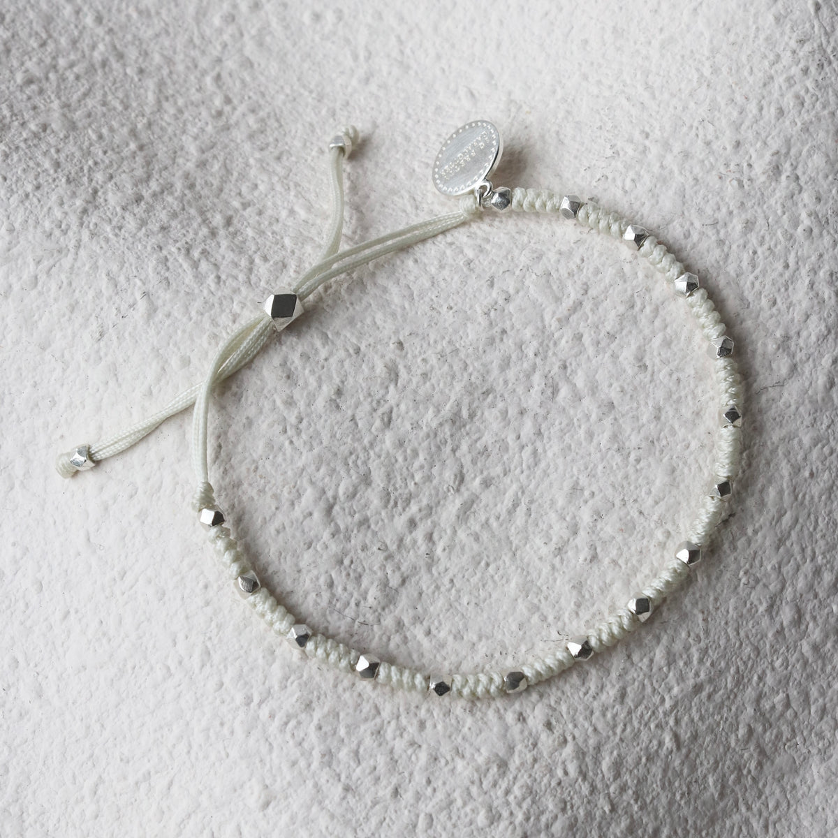 Joy Adjustable Friendship Bracelet - Cream