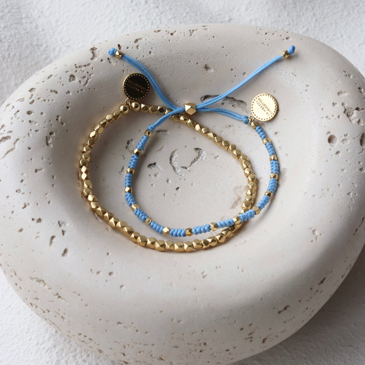 Joy Adjustable Friendship Bracelet - Denim Blue