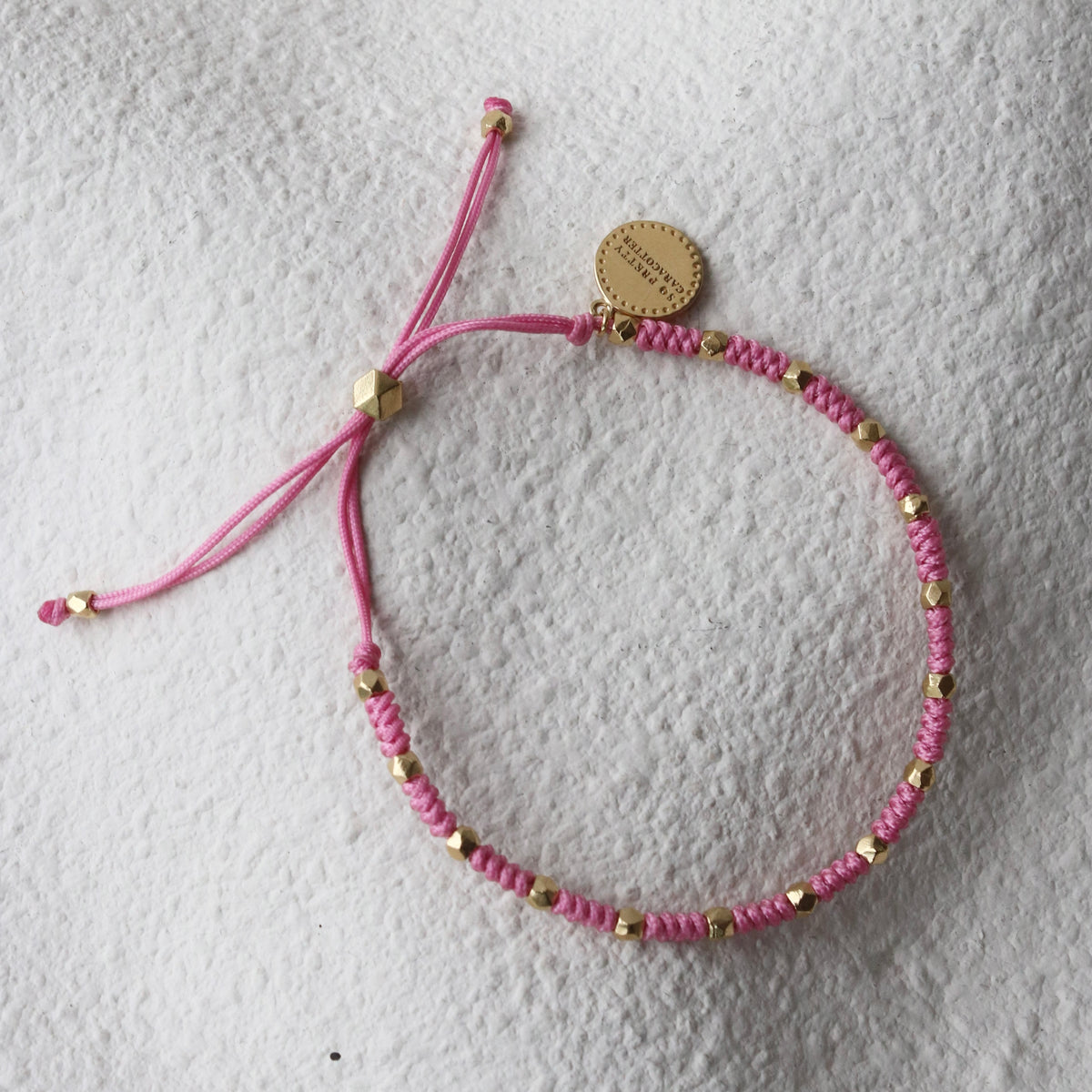 Joy Adjustable Friendship Bracelet - Pink