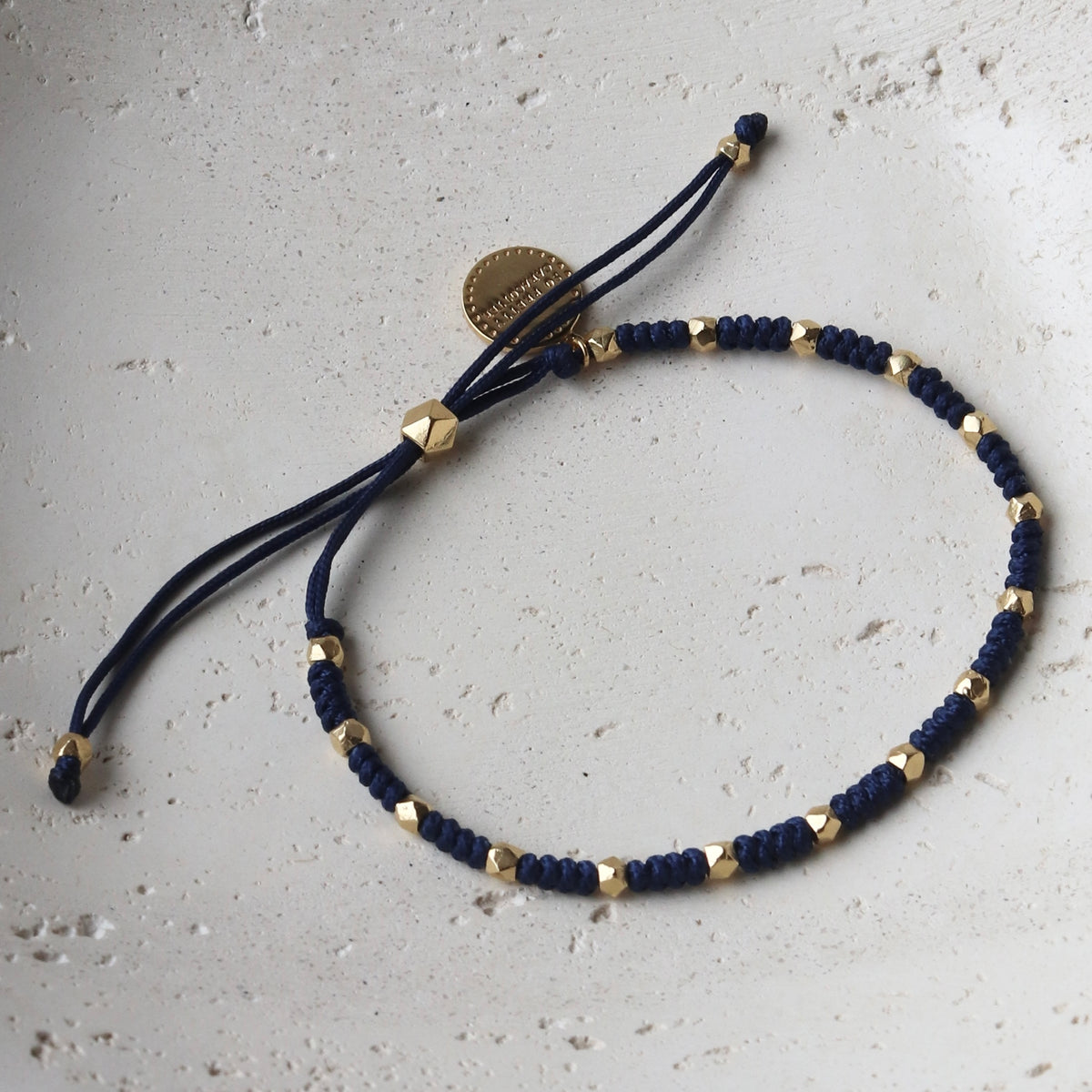 Joy Adjustable Friendship Bracelet - Navy Blue