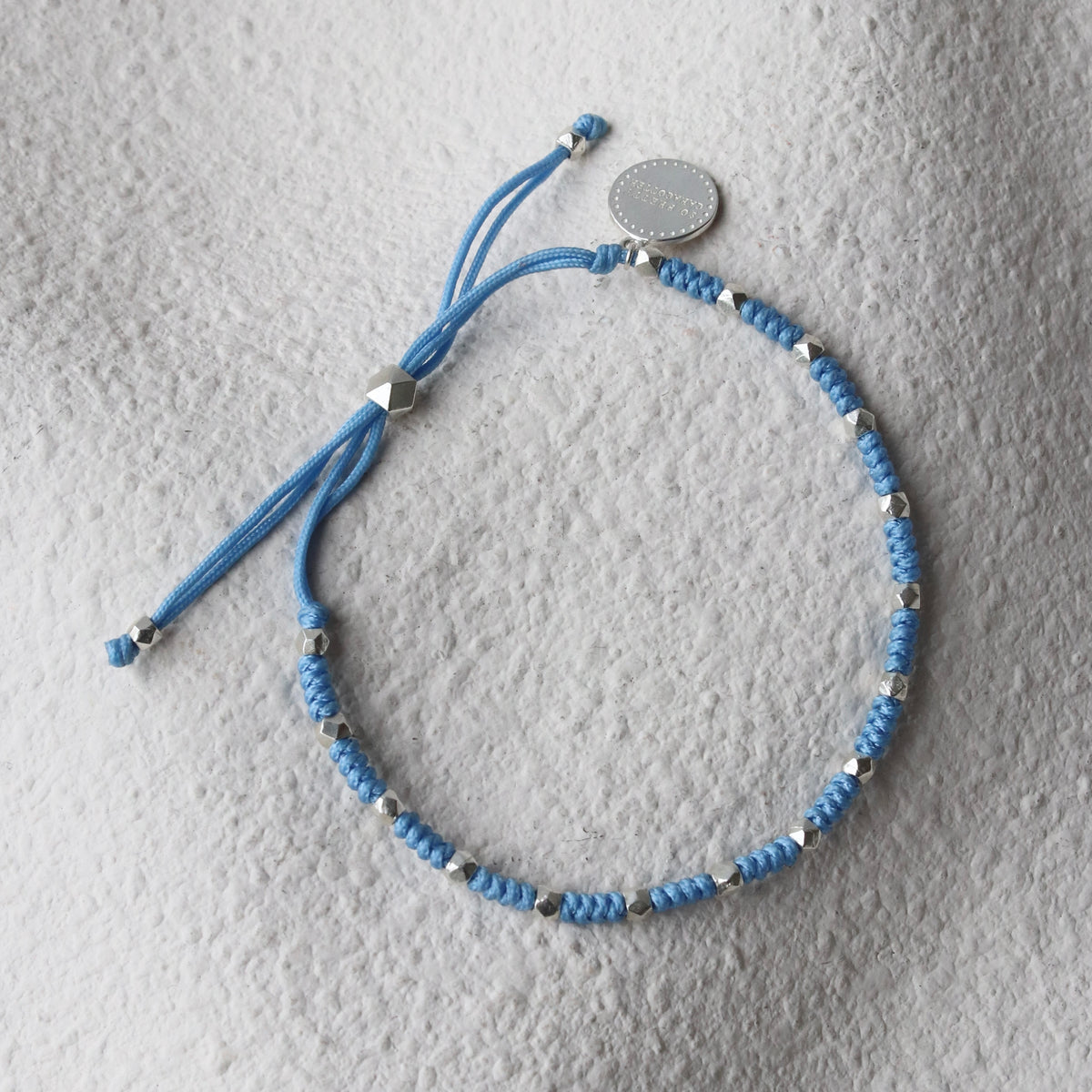 Joy Adjustable Friendship Bracelet - Denim Blue
