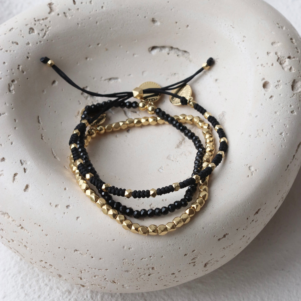 Joy Adjustable Friendship Bracelet - Black