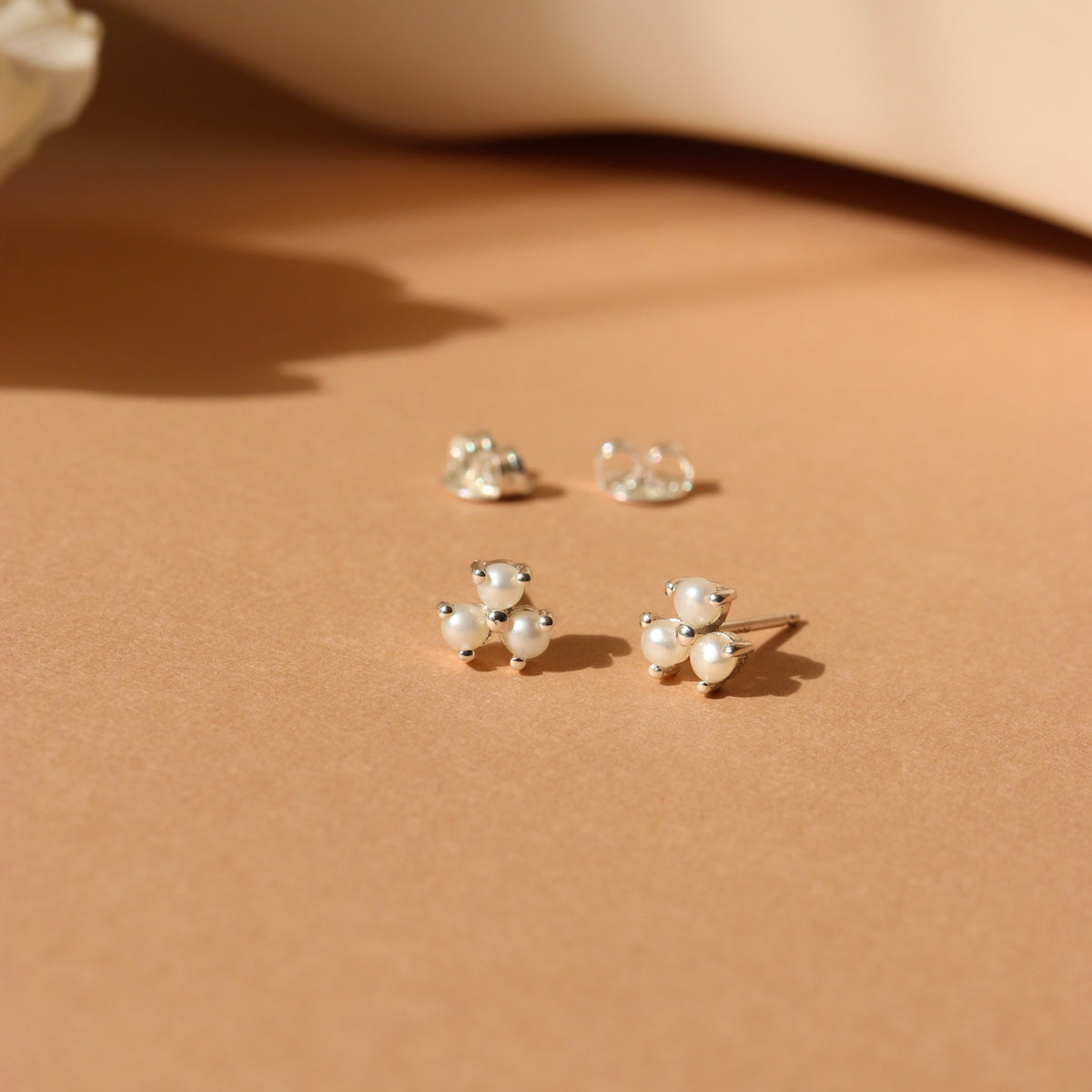 Tiny Love Trio Studs - Pearl