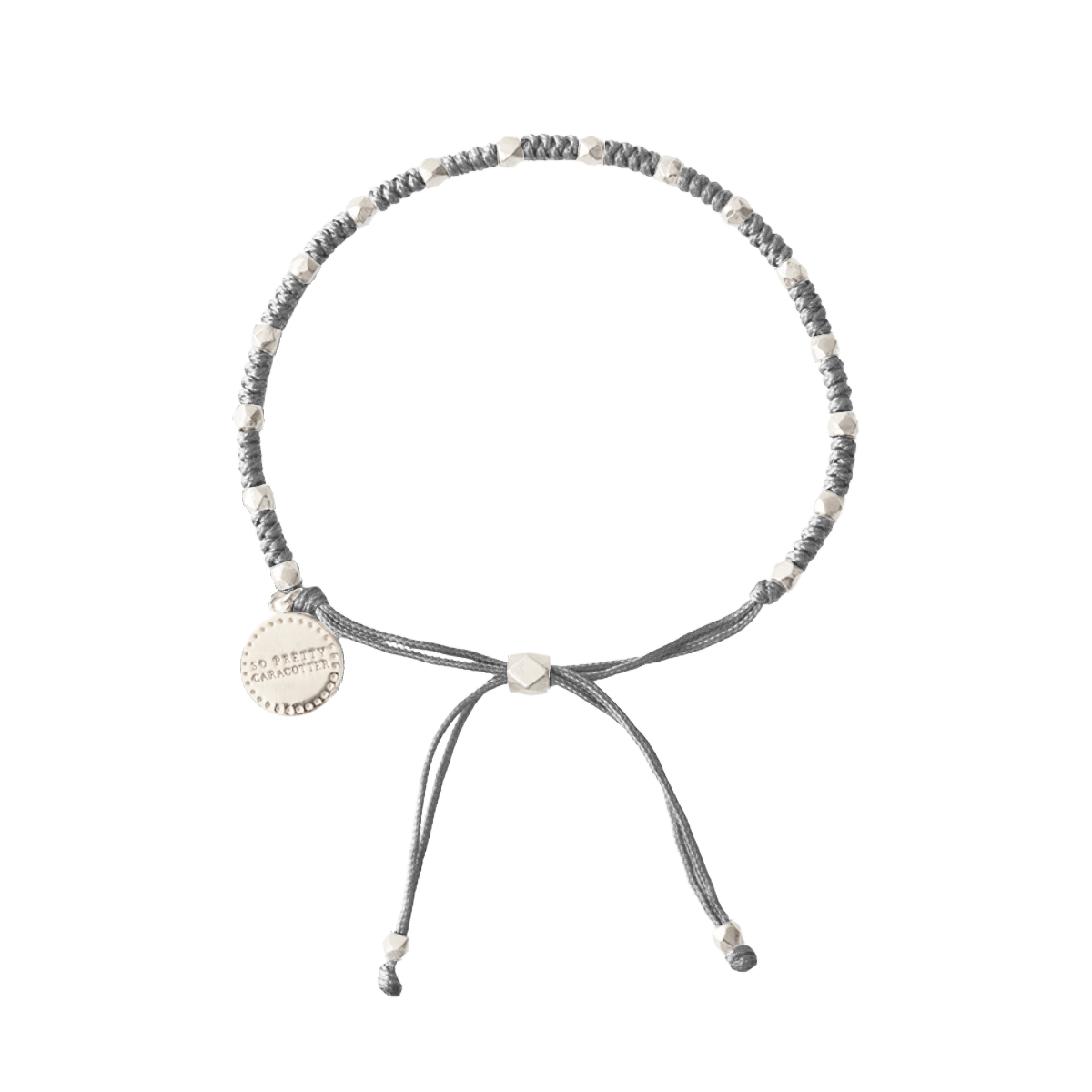 Joy Adjustable Friendship Bracelet - Grey
