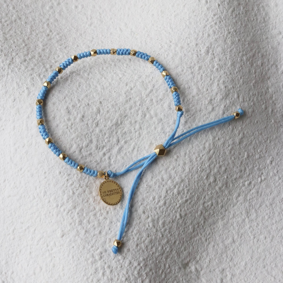 Joy Adjustable Friendship Bracelet - Denim Blue