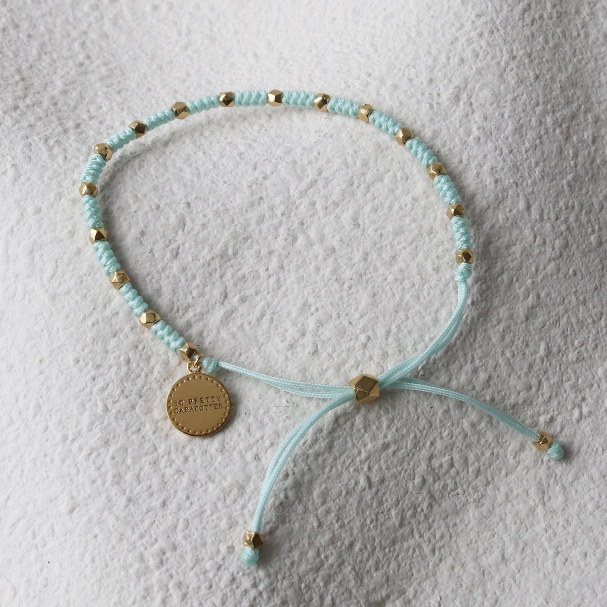 Joy Adjustable Friendship Bracelet - Aqua