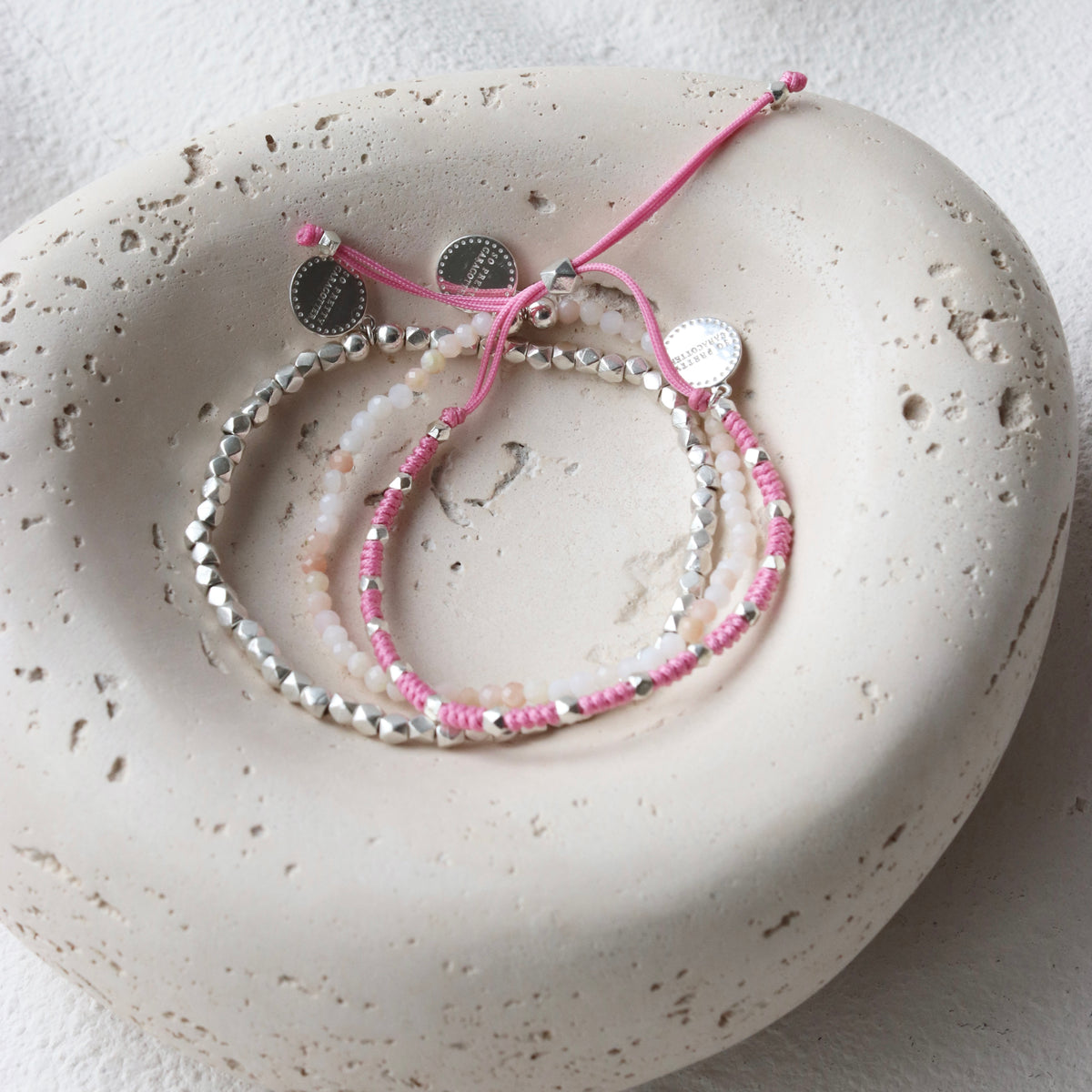 Joy Adjustable Friendship Bracelet - Pink