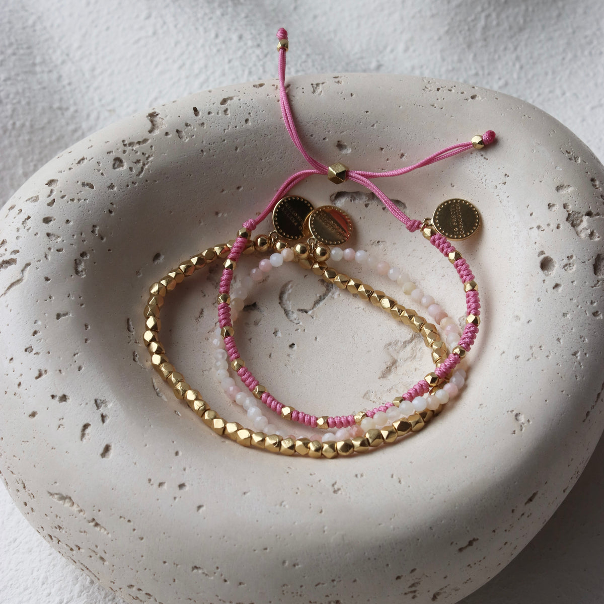 Joy Adjustable Friendship Bracelet - Pink