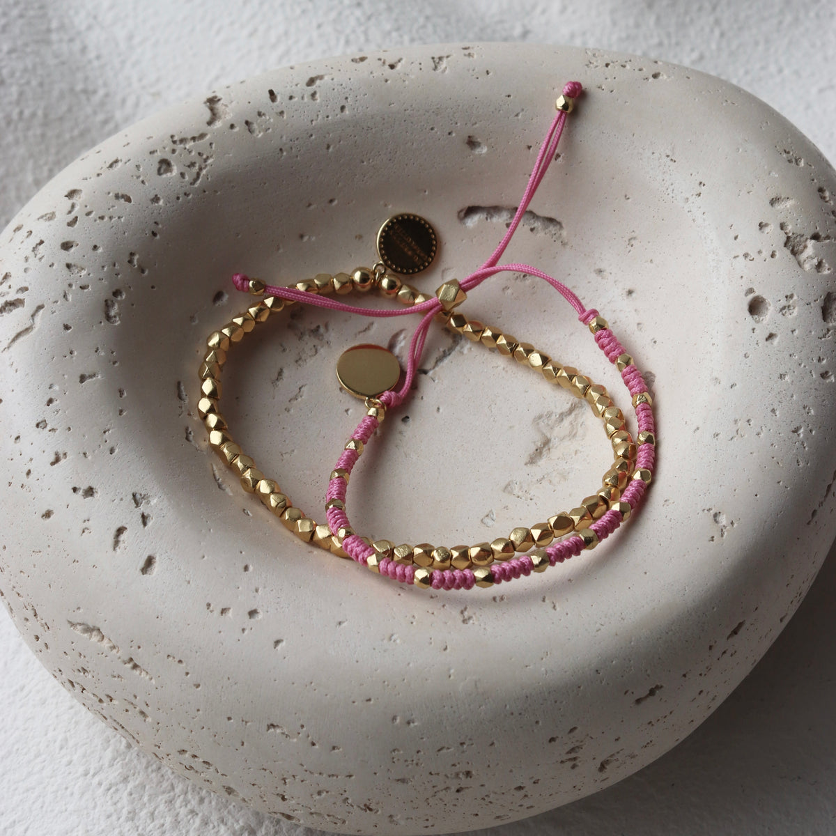 Joy Adjustable Friendship Bracelet - Pink