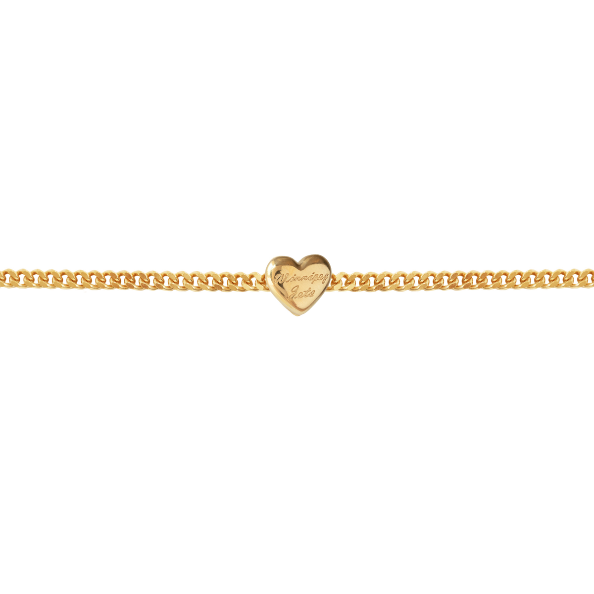I Love My Winnipeg Jets Slider Heart Charm Bracelet