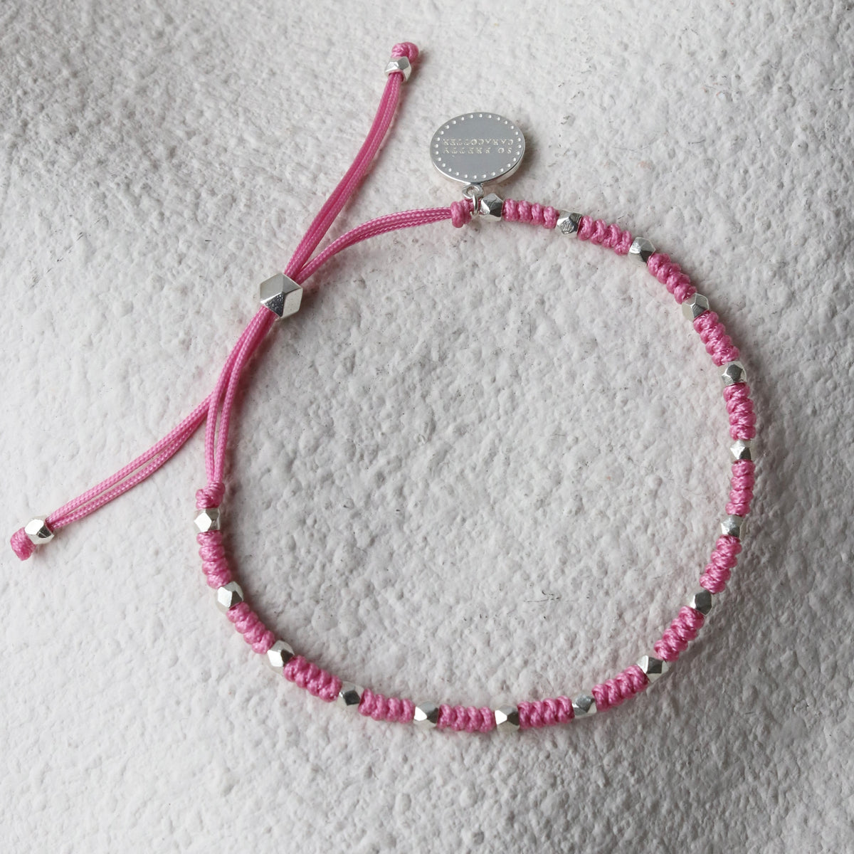 Joy Adjustable Friendship Bracelet - Pink