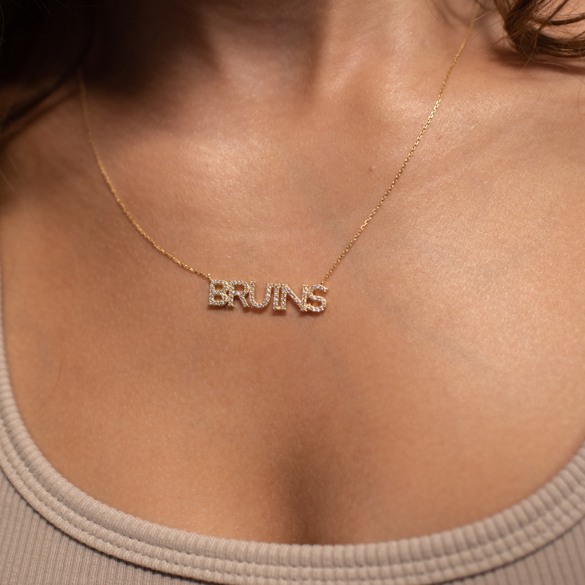 Boston Bruins Pave Necklace