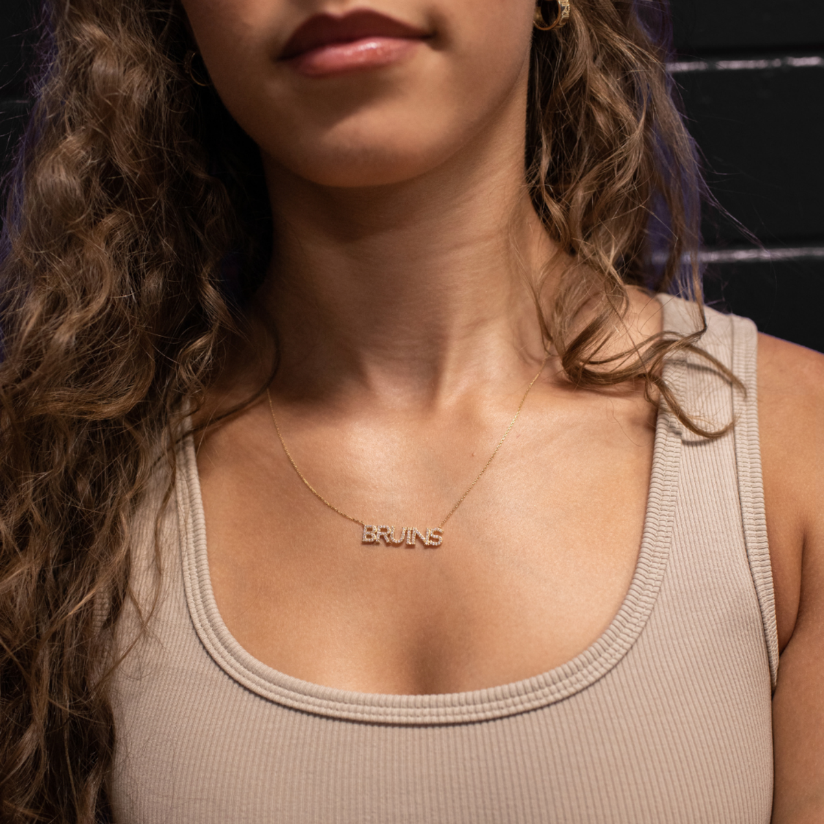 Boston Bruins Pave Necklace