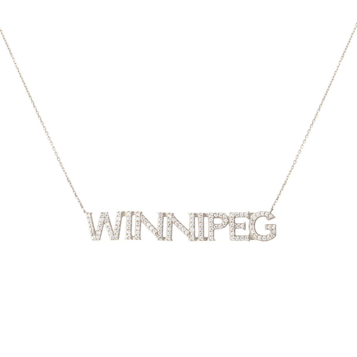 Winnipeg Jets Pave Necklace
