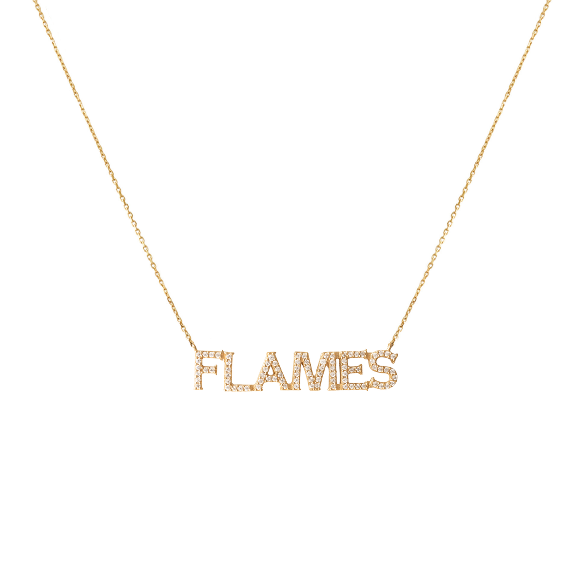 Calgary Flames Pave Necklace