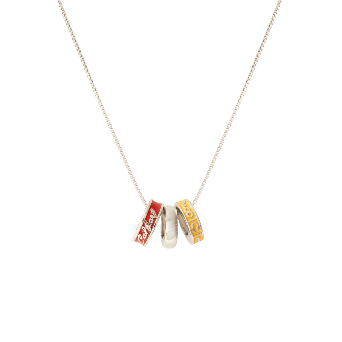 I Love My Calgary Flames Ring Charm Necklace