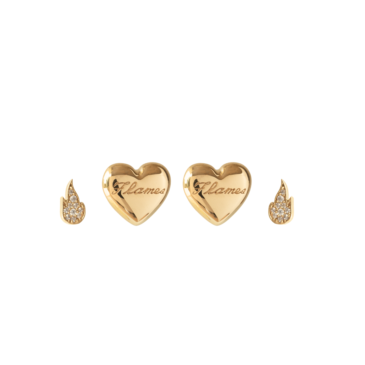 I Love My Calgary Flames Earring Stud Pack