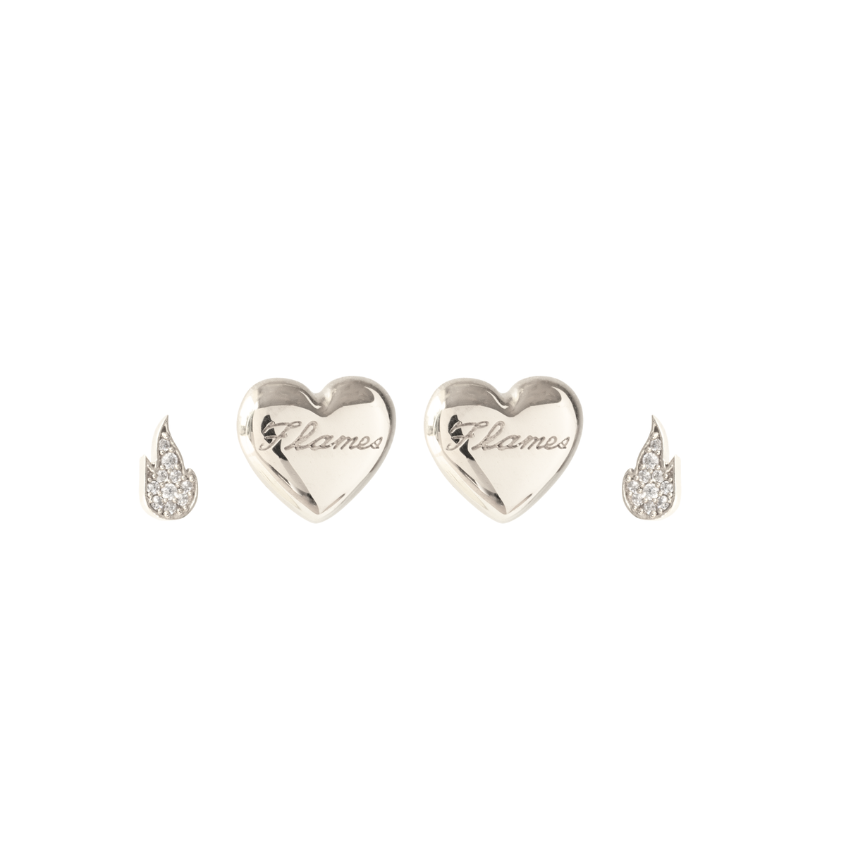 I Love My Calgary Flames Earring Stud Pack