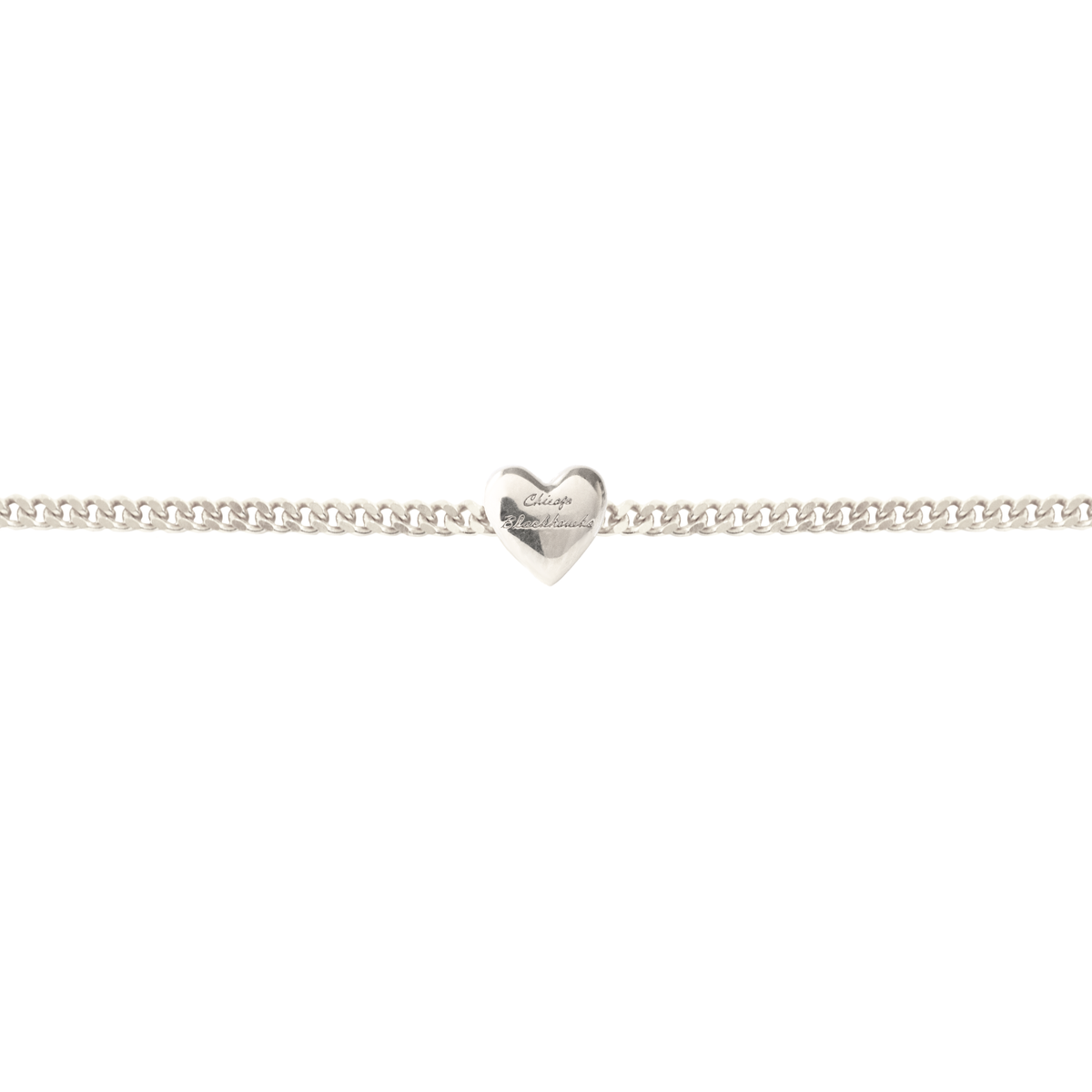 I Love My Chicago Blackhawks Slider Heart Charm Bracelet